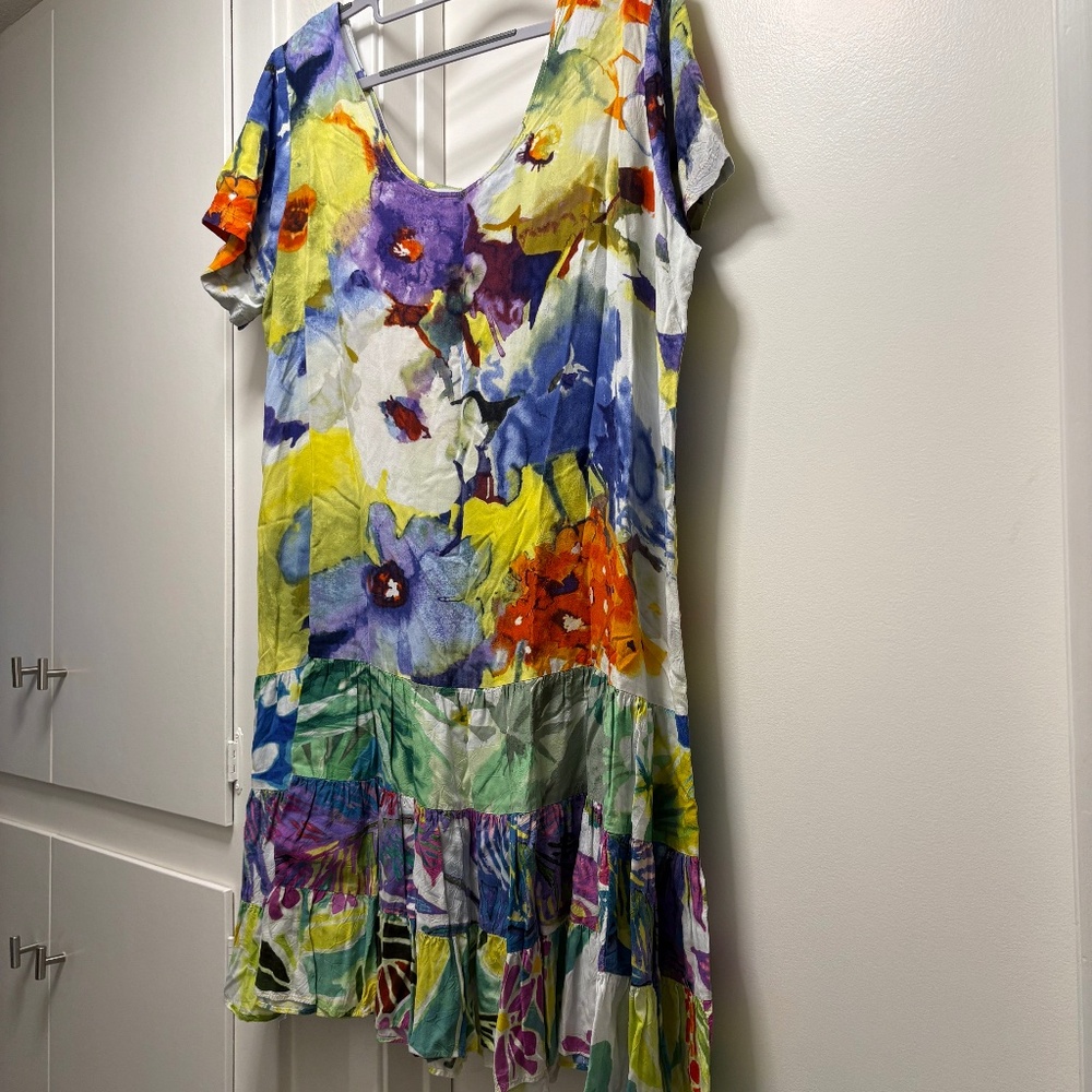 Jams World rayon abstract floral dress - size XL
